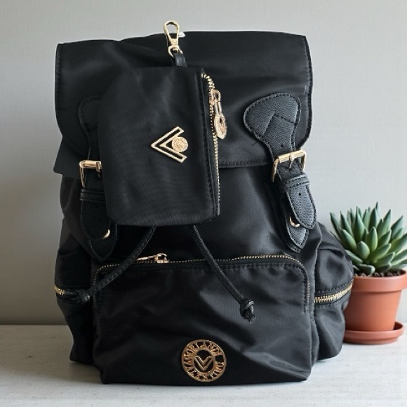 Valentino Orlandi Black Backpack with Gold Details - Picture 1 of 5